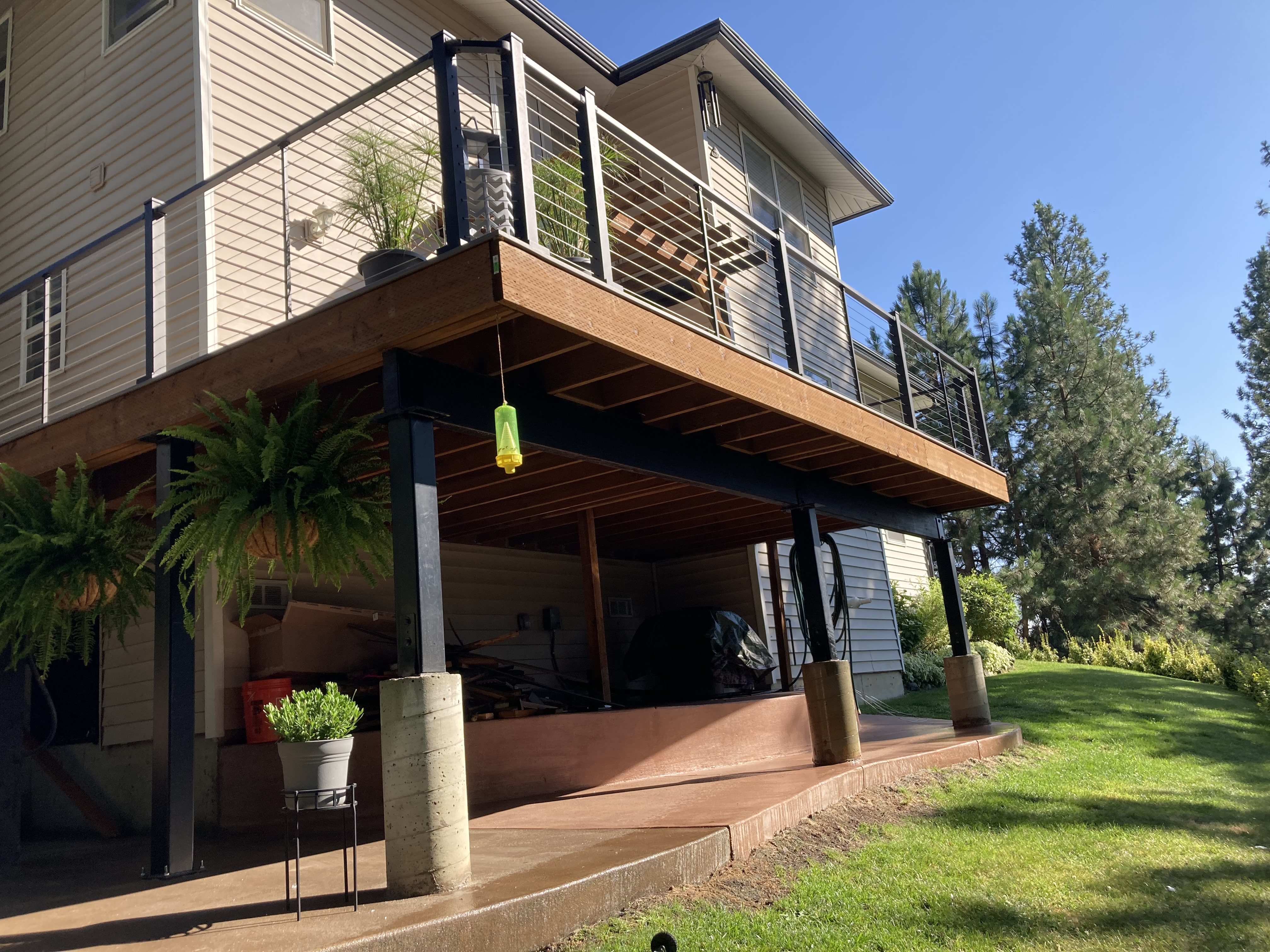 Elevated Deck with Cable Railings